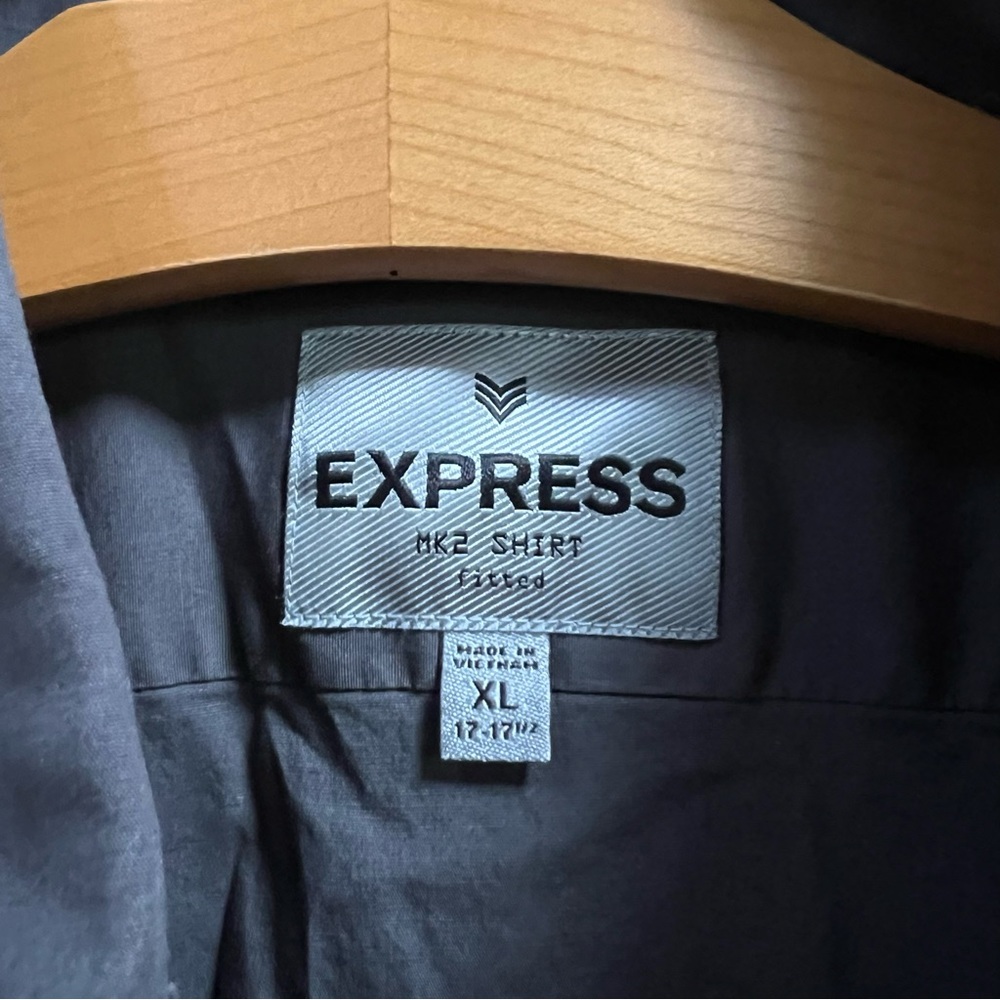 Express Men's Gray Military Shirt - Picture 2 of 5